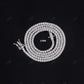 2mm Moissanite Silver Tennis Chain