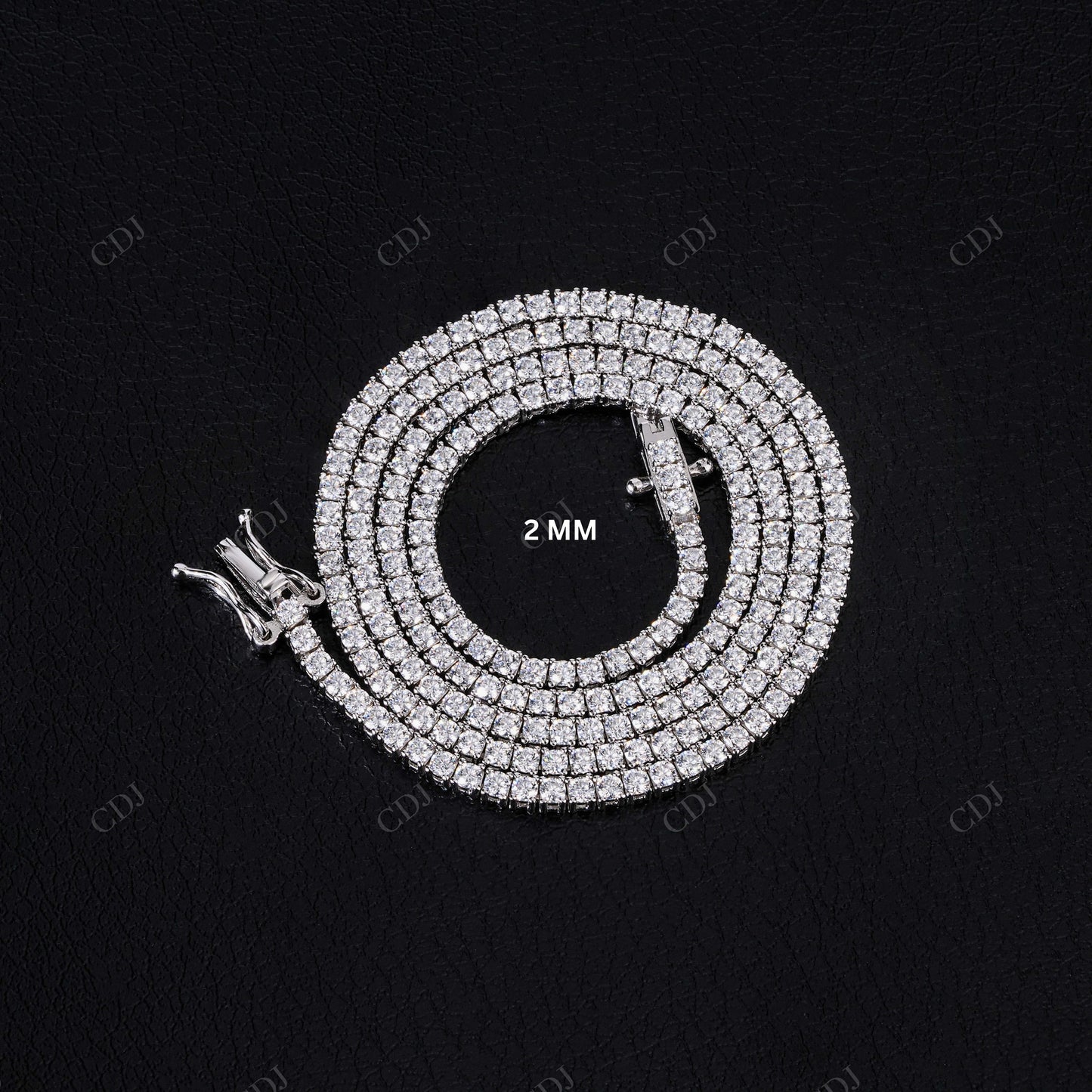2mm Moissanite Silver Tennis Chain