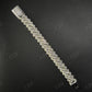 16mm SQ Middle Baguette Moissanite Sterling Silver Chain