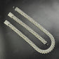 16mm SQ Middle Baguette Moissanite Sterling Silver Chain