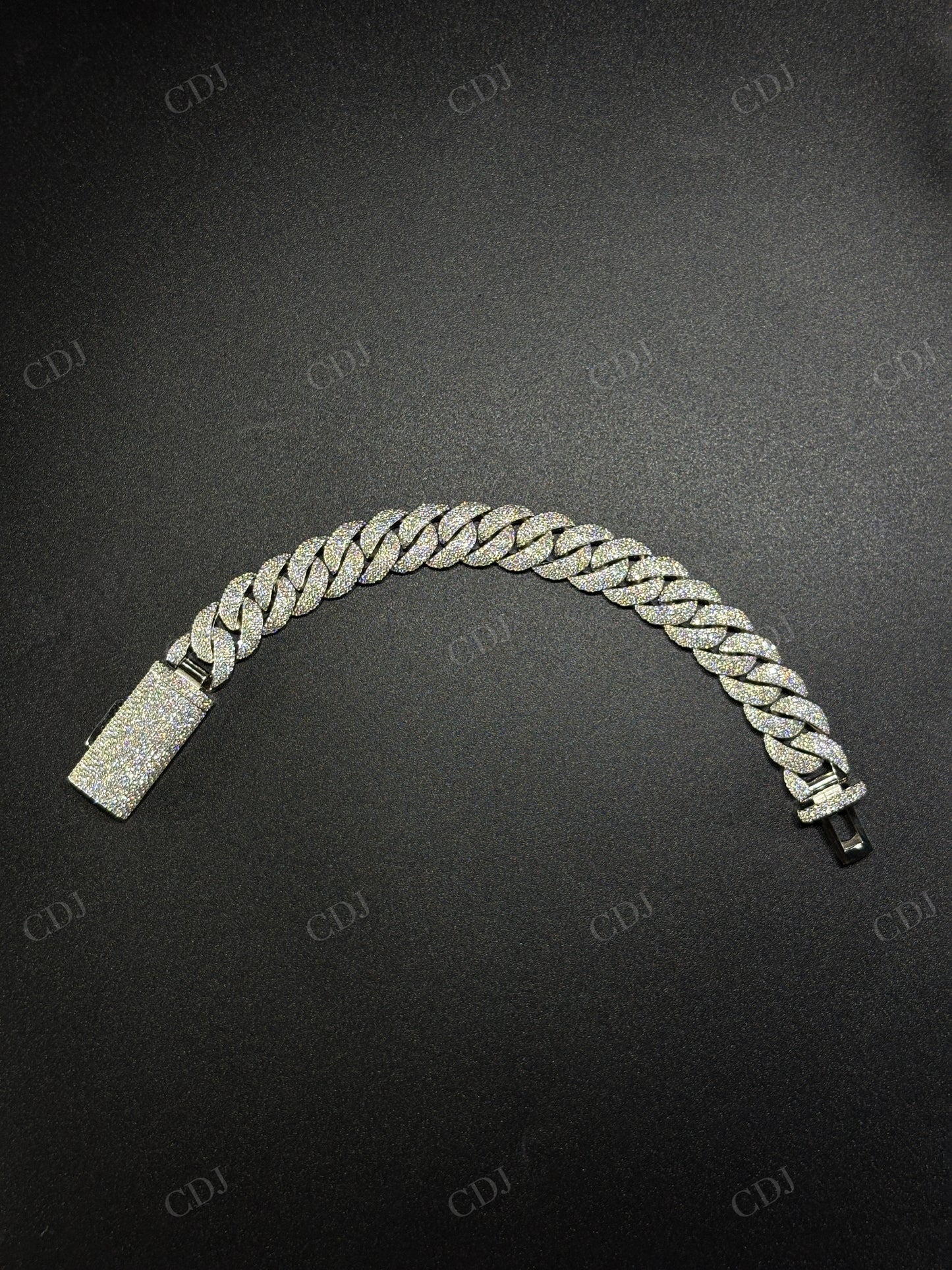 14mm 4 Row ARC 925 Sterling Silver Moissanite Chain