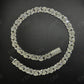 15mm Baguette Infinity Silver Moissanite Chain