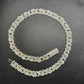15mm Baguette Infinity Silver Moissanite Chain