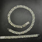 15mm Baguette Infinity Silver Moissanite Chain