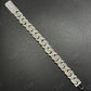 15mm Baguette Infinity Silver Moissanite Chain
