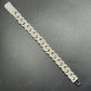 15mm Baguette Infinity Silver Moissanite Chain