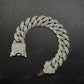 16mm Dior Lock Sterling Silver Moissanite Chain