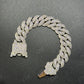 16mm Dior Lock Sterling Silver Moissanite Chain