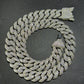 16mm Dior Lock Sterling Silver Moissanite Chain