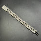 16mm Round Middle Straight Bezel Sterling Silver Moissanite Chain