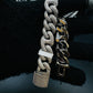 15MM Mossanite Iced Out 925 Sterling Silver Cuban Chain