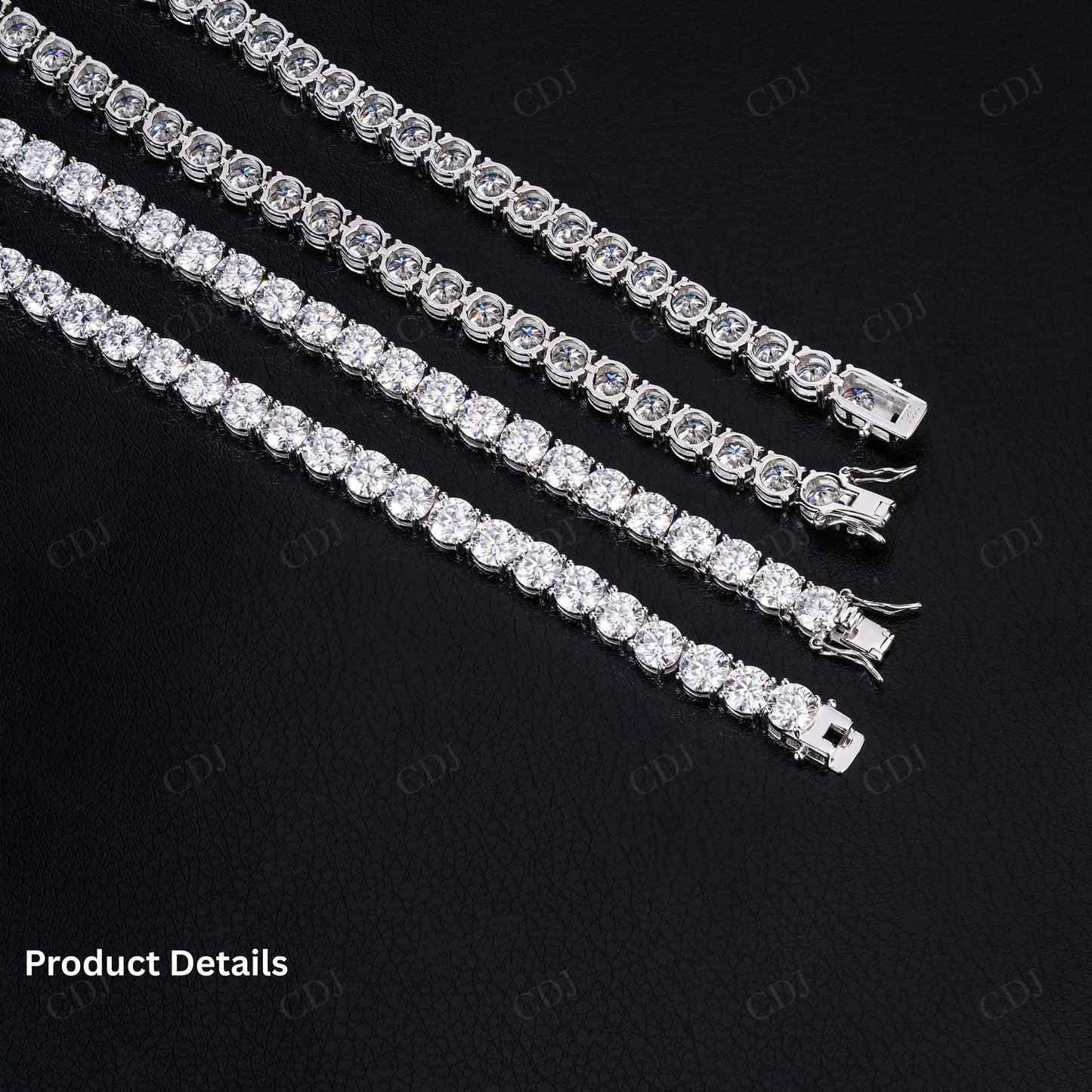 4mm Moissanite Silver Tennis Chain