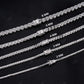 2mm Moissanite Silver Tennis Chain