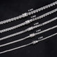 4mm Moissanite Silver Tennis Chain