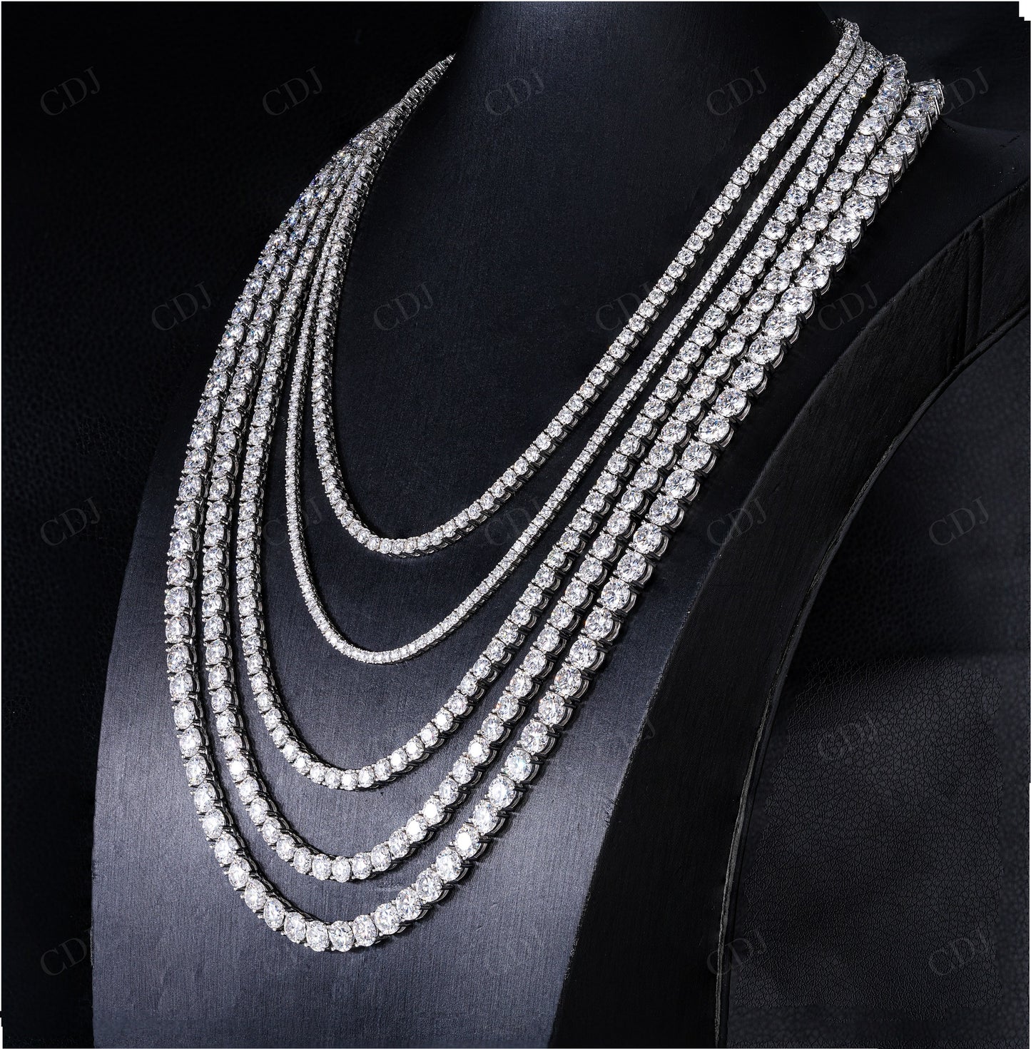 5mm Moissanite Silver Tennis Chain