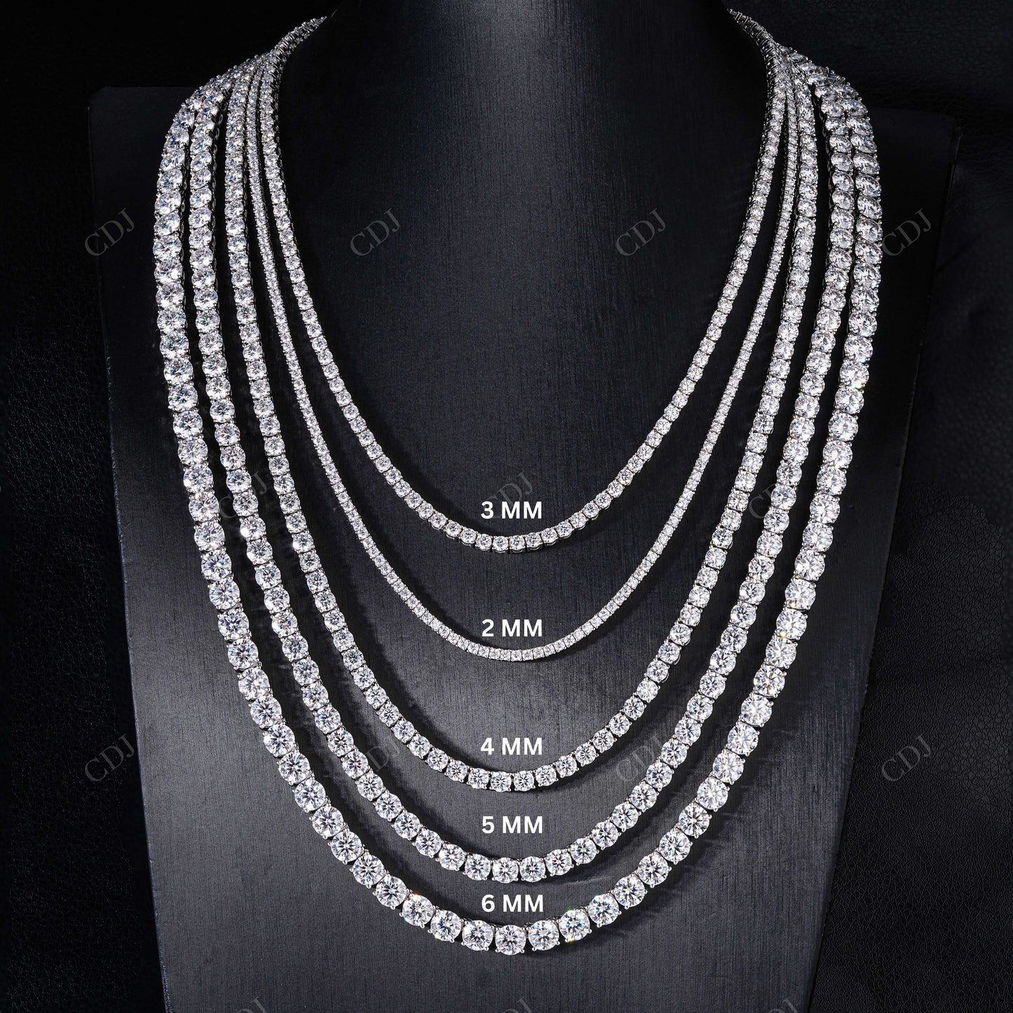 2mm Moissanite Silver Tennis Chain