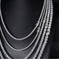 2mm Moissanite Silver Tennis Chain