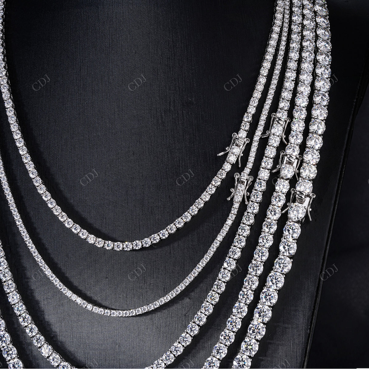 2mm Moissanite Silver Tennis Chain