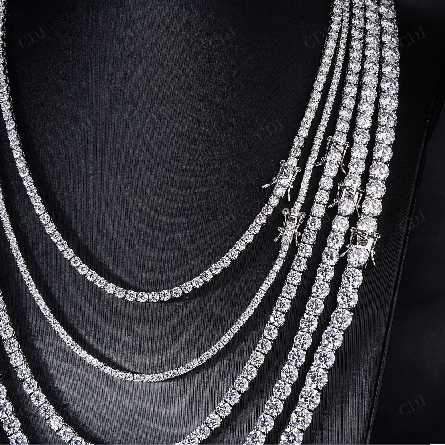 4mm Moissanite Silver Tennis Chain