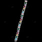 Multi Emerald Gemstone Sterling Silver Moissanite Bracelet
