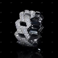 Cuban Link Moissanite Sterling Silver Ring