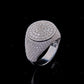 Round Shape Moissanite Sterling Silver Ring