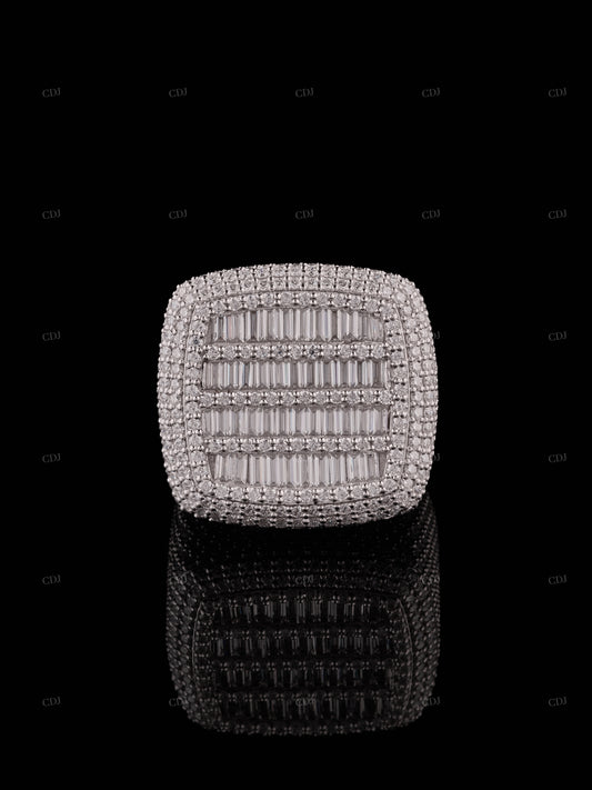 Hip Hop Moissanite Sterling Silver Ring