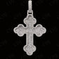 2" Sterling Silver Moissanite Floral Cross Pendant