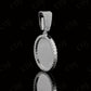 1.75" Sterling Silver Moissanite 2 Sided Photo Pendant
