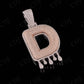 1.25" D Letter Moissanite Sterling Silver Pendant