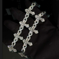 Cross Infinity Moissanite Silver Bracelet