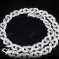 Silver Moissanite 15.5mm Infinity Chain