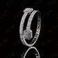 Cartier Baguette Moissanite Silver Bangle