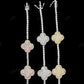 Clover Vancleef Moissanite Silver Bracelet