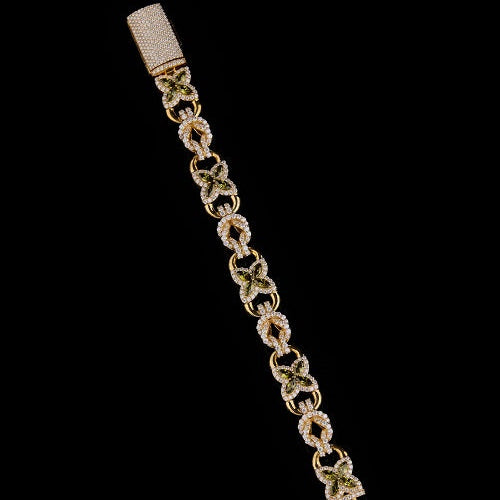 Marquise Sterling Silver Moissanite Bracelet