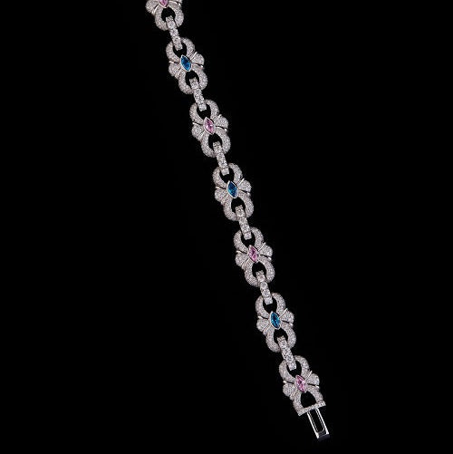 Horizontal Marquise Moissanite Diamond Bracelet