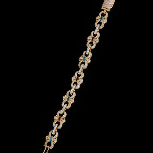Horizontal Marquise Moissanite Diamond Bracelet