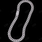 16mm Inverted Diamond Mosaic Setting Silver Moissanite chain