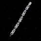 Baguette Cross infinity Moissanite Silver Bracelet