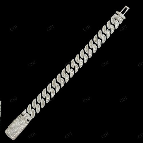 Baguette Moissanite Silver Bracelet