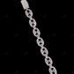 Big Small Pear Moissanite Silver Bracelet