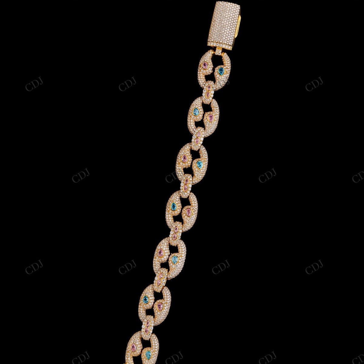 Big Small Pear Moissanite Silver Bracelet