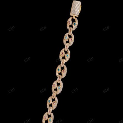 Big Small Pear Moissanite Silver Bracelet