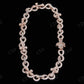 16mm Horizontal Cross Baguette Moissanite Sterling Silver Chain