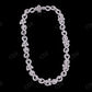 16mm Horizontal Cross Baguette Moissanite Sterling Silver Chain