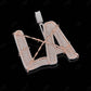 3" Sterling Silver Moissanite LA Pendant
