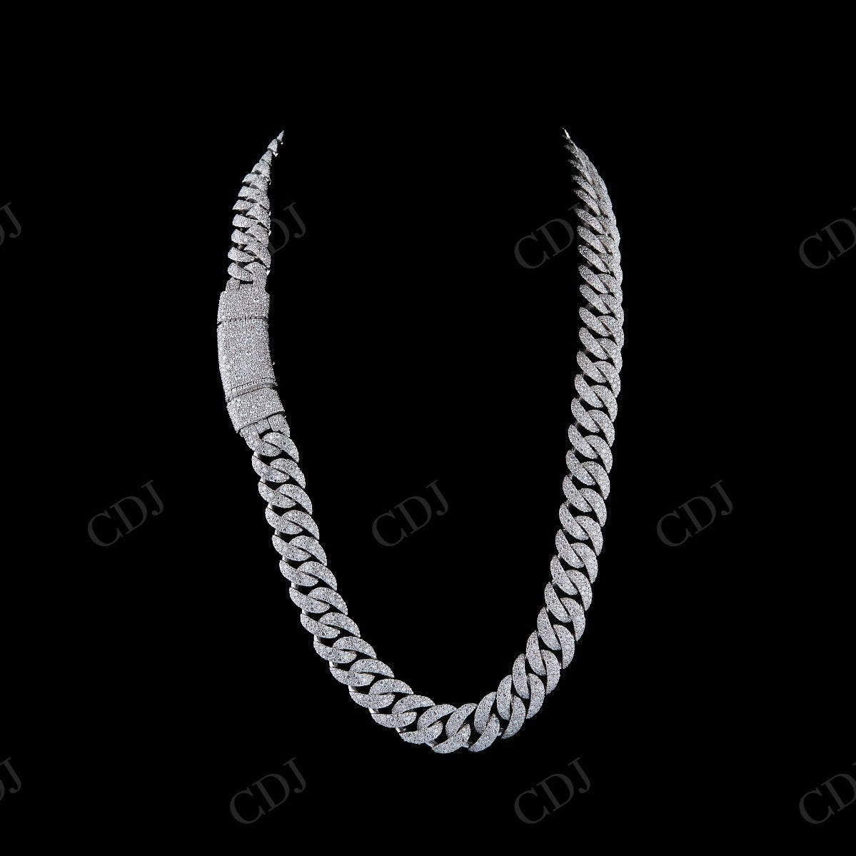 14mm Mosaic Setting Different Moissanite Silver Chain