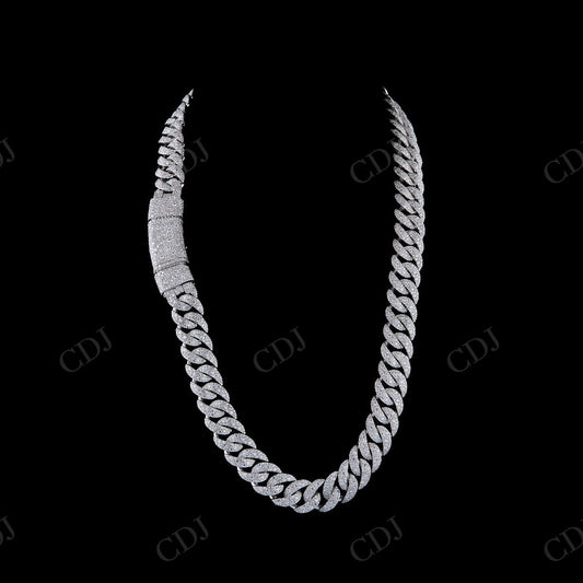 14mm Mosaic Setting Different Moissanite Silver Chain