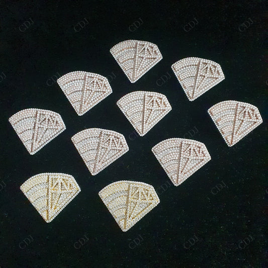 1.45" Sterling Silver Moissanite Diamond Pendant