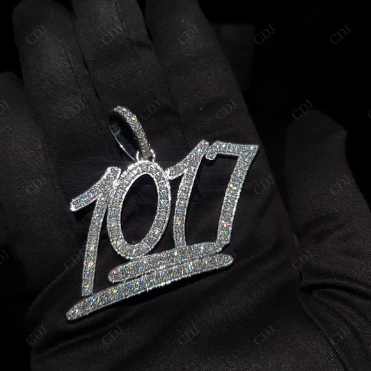 1.5" Sterling Silver Moissanite 1017 Pendant